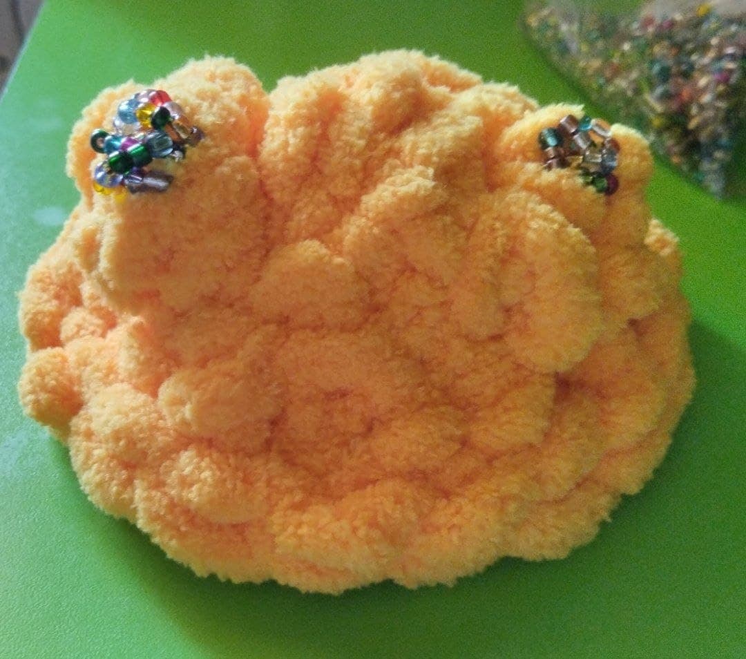 Милая мини шапочка солнечная лягушка 🐸 , фото 1