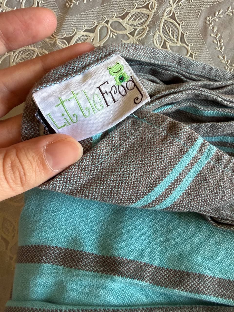Продам тканый слинг шарф little frog Польша, 100% хлопок, очень плотный, в хорошем состоянии. Тканые, фото 3