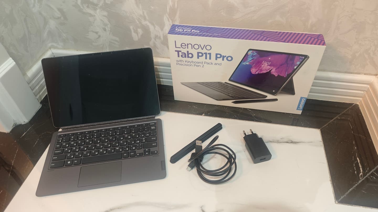 Продаю Lenovo Tab P11 Pro в комплекте с оригинальной клавиатурой и…