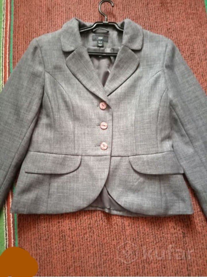 H&M, СЕРЫЙ, новый, пиджак, приталенный, S (36 европейский), карманы…