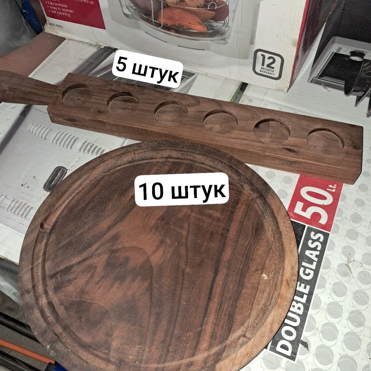 1. Деревянная подставка/холдер для дегустации (бирдекель / сет для шотов) — длинная узкая плашка с р, фото 1