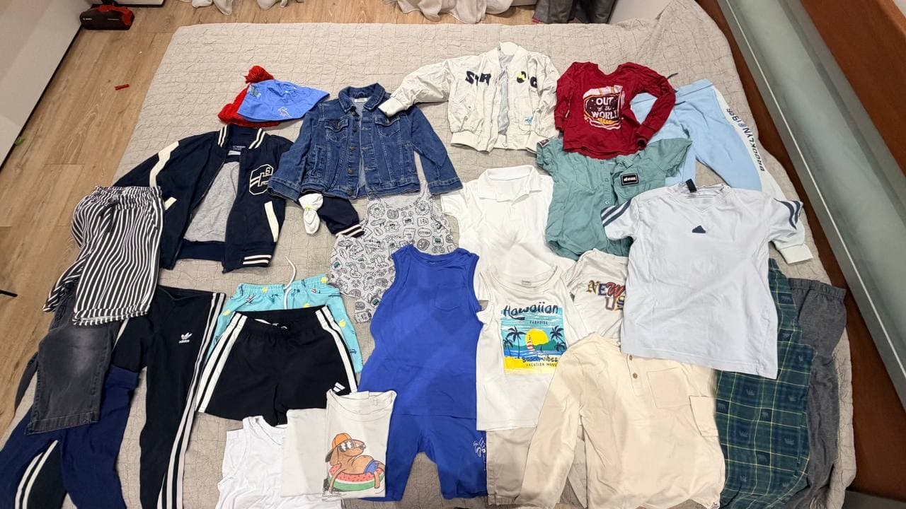 Продам пакет вещей для мальчика 6-7-8 лет . Adidas, OKAIDI, Waikiki…