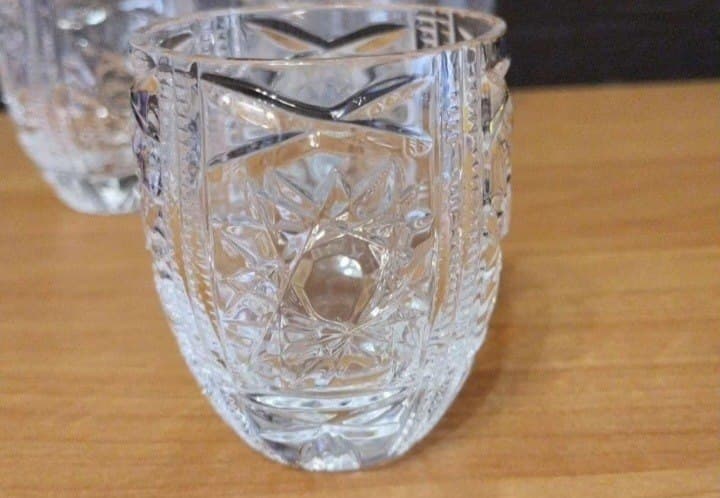 Sovet dövrü kristal fıçı formalı stəkanlar — 6 əd., yeni, orijinal qutuda, şəkil 3