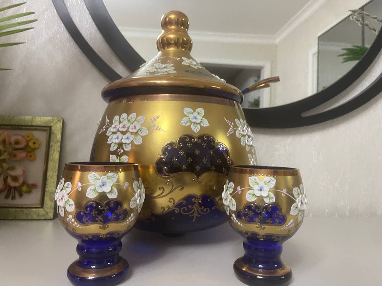 продается Компотница с 12 чашками НЕ ИСПОЛЬЗОВАННАЯ